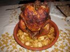 Снимка 1 от рецепта за Пиле печено с картофи и гъби