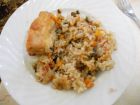 Снимка 1 от рецепта за Пиле с ориз и зеленчуци на фурна