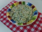 Рецепта за Салата кисели краставички,  зелени маслини и домашна майонеза