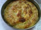 Снимка 1 от рецепта за Вита точена баница с плънка от саламурено сирене и крама серене