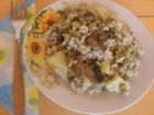 Снимка 1 от рецепта за Мусака с грах, печурки и картофи