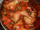 Снимка 2 от рецепта за Печени пилешки бутчета с доматено пюре и кисели краставички