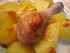 Снимка 1 от рецепта за Печени пилешки бутчета с картофи