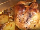 Снимка 4 от рецепта за Печено пиле с гъби, картофи и счукан чесън