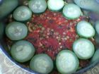 Снимка 2 от рецепта за Зеленчуков чийзкейк с качамак
