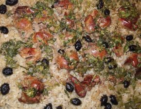 Снимка 1 от рецепта за Пилешки дробчета с ориз и маслини
