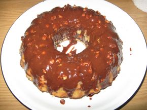 Снимка 1 от рецепта за Двуцветен кекс с шоколадова глазура