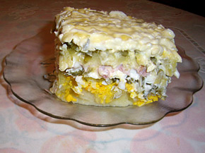 Снимка 1 от рецепта за Салата - солена торта