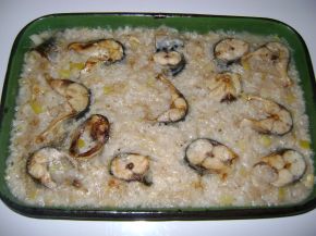 Снимка 1 от рецепта за Риба на фурна с праз и ориз