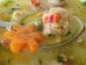 Снимка 1 от рецепта за Супа с шарени кюфтенца и зеленчуци