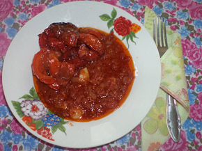 Снимка 1 от рецепта за Пържени камби с доматен сос