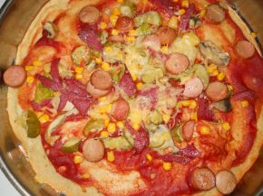 Снимка 1 от рецепта за Домашна пица с бъркано тесто