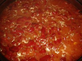 Снимка 1 от рецепта за Пържени червени чушки с домати