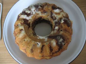 Снимка 2 от рецепта за Двуцветен кекс с шоколадова глазура