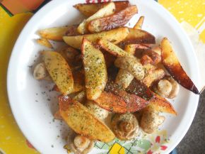 Снимка 2 от рецепта за Гарнитура от пържени  гъби и картофи