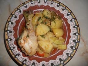 Снимка 2 от рецепта за Гювеч с пиле и пресни зеленчуци