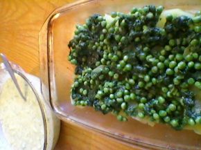 Снимка 3 от рецепта за Огретен от спанак, картофи, тиквички и грах