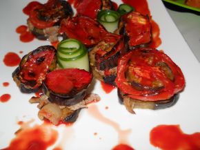 Снимка 2 от рецепта за Патладжан на фурна с кайма и домат