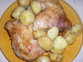 Снимка 5 от рецепта за Пиле с картофи и бира на фурна