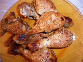 Снимка 8 от рецепта за Пилешки крилца с мед и сусам