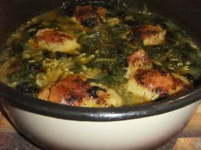 Снимка 4 от рецепта за Пилешко със спанак и ориз