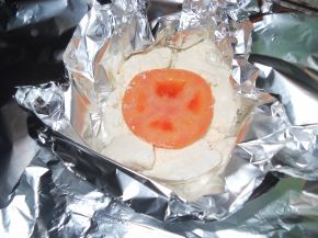 Снимка 2 от рецепта за Сирене с яйце във фолио