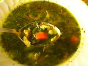 Снимка 2 от рецепта за Спаначена супа с пиле