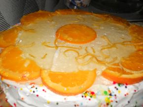 Снимка 2 от рецепта за Торта с готови блатове и портокали