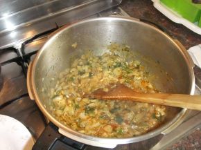 Снимка 6 от рецепта за Запеканка с тиквички и пилешко месо