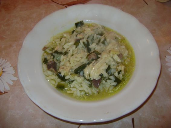 Снимка 1 от рецепта за Пилешко с ориз и зелен лук