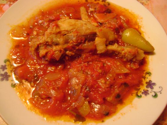 Снимка 1 от рецепта за Заек с домати на фурна