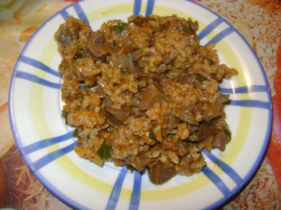 Снимка 1 от рецепта за Дроб с ориз