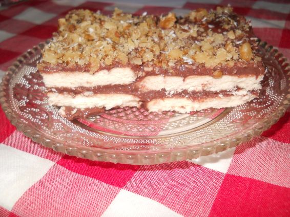 Снимка 1 от рецепта за Бисквитена торта с какаов крем