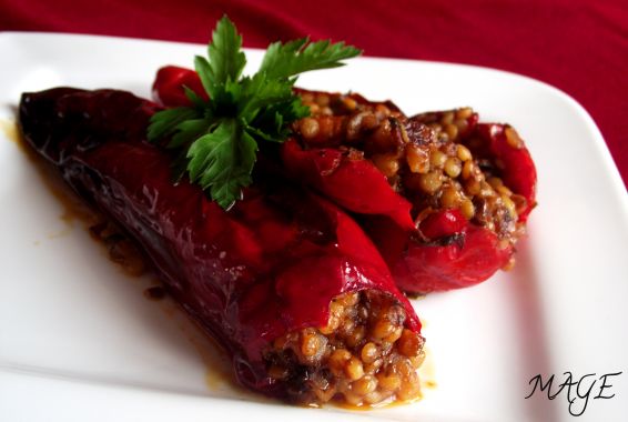 Снимка 1 от рецепта за Пълнени чушки с кус-кус и зеленчуци Снимка 1 от рецепта за Пълнени чушки с кус-кус и зеленчуци