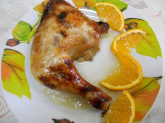 Снимка 1 от рецепта за Пиле с мед и портокал
