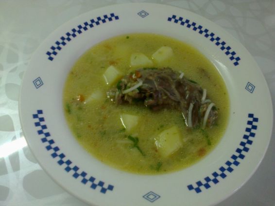 Снимка 1 от рецепта за Супа с патешки шийки