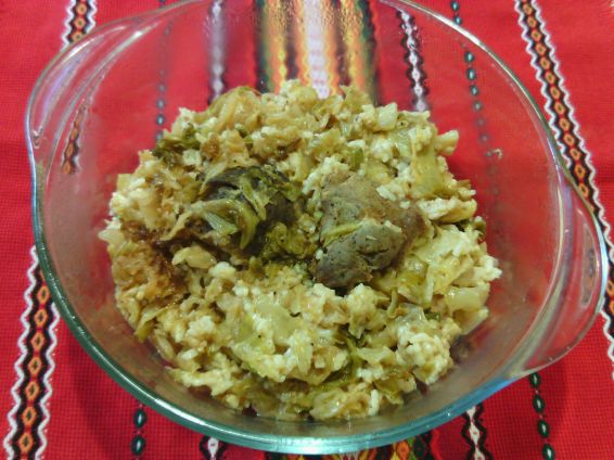 Снимка 3 от рецепта за Кисело зеле с ориз на фурна