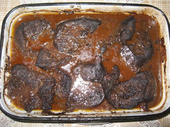 Снимка 6 от рецепта за Печен свински черен дроб с чуден сос