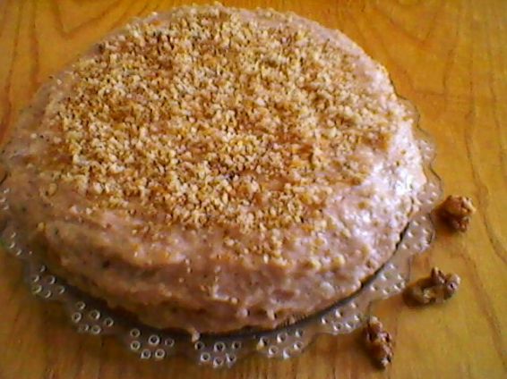 Снимка 2 от рецепта за Сладкиш с орехови блатове, орехов крем и орехов крокан