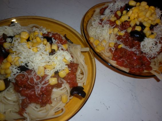 Снимка 3 от рецепта за Спагетини с кайма и още нещо