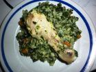Рецепта за Пиле със зелен ориз