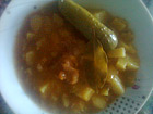 Рецепта за Картофена манджа с анешко и кисели краставички
