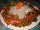Рецепта за Бял ориз със зеленчуци на тиган