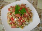 Рецепта за Житна салата с домати и орехи