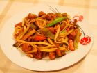Снимка 2 от рецепта за Лингуини със свинско и зеленчуци по китайски