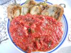 Снимка 4 от рецепта за Панирани чушки с доматен сос