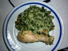 Пиле със зелен ориз