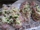 Снимка 3 от рецепта за Пилешки гърди, пълнени с кашкавал и гъбен сос с горчица
