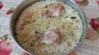 Пилешко с ориз и зелен лук